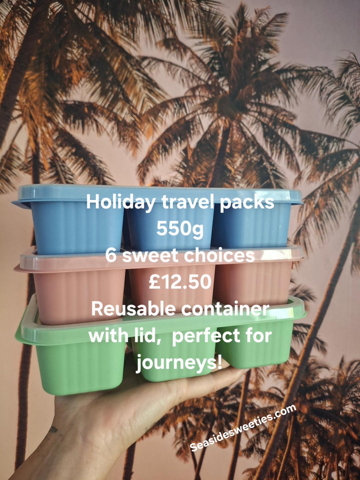 Travel pack, vacay, holiday snack box, pre loaded with traditional pick n mix