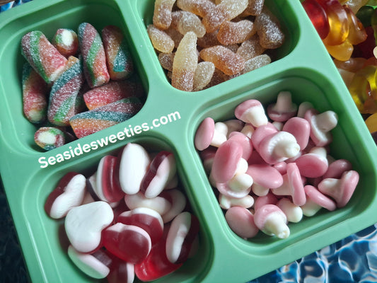 Travel pack, vacay, holiday snack box, pre loaded with traditional pick n mix
